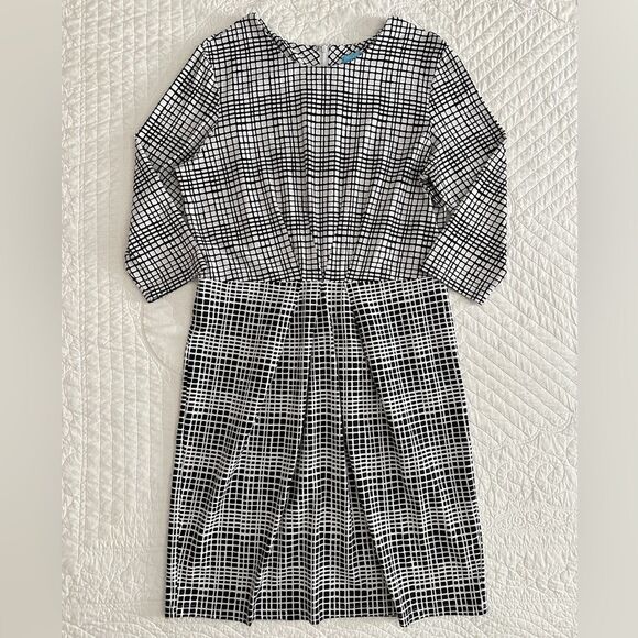 J. McLaughlin Dresses & Skirts - J. McLaughlin Catalina Cloth Mia Dress Black White Mod Matrix Women’s XL